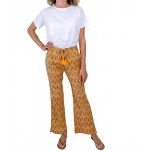 NEW ERICA WILSON flared beach pants in sylvie floral cantaloupe